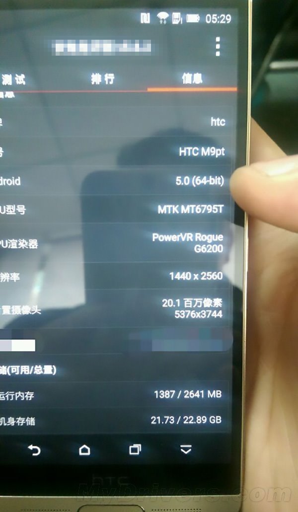 HTC M9 Plus配置全曝光：聯(lián)發(fā)科八核64位處理器