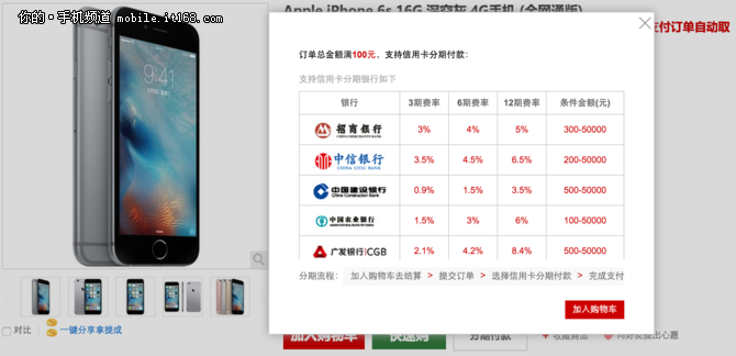 0手續(xù)費月供220元 iPhone 6s分期攻略