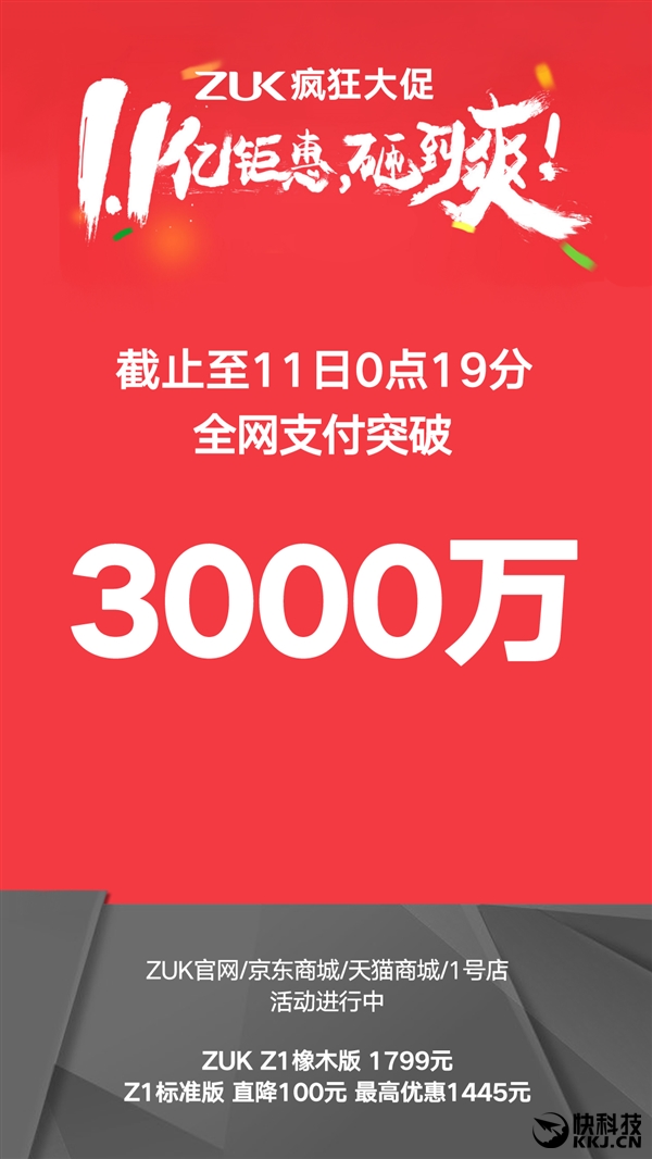 ZUK秀數(shù)據(jù)：19分鐘支付千萬