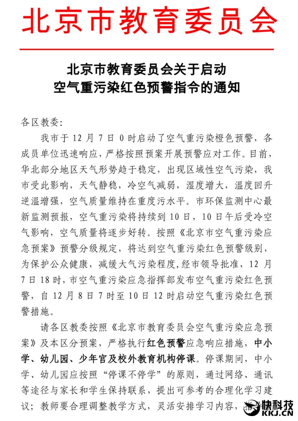 北京首次啟動霧霾紅色預警！汽車限行 中小學停課