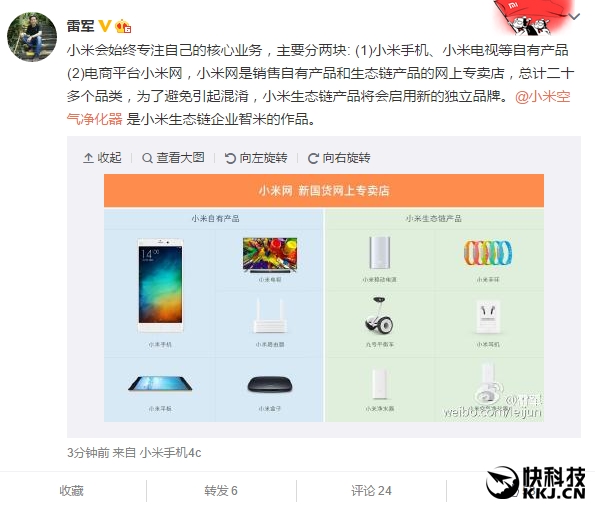 雷軍自曝小米新獨立品牌：生態(tài)鏈專屬