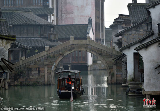 浙江烏鎮(zhèn)，在烏鎮(zhèn)景區(qū)拍攝的古鎮(zhèn)風貌。(圖片作者：劉肖坤)