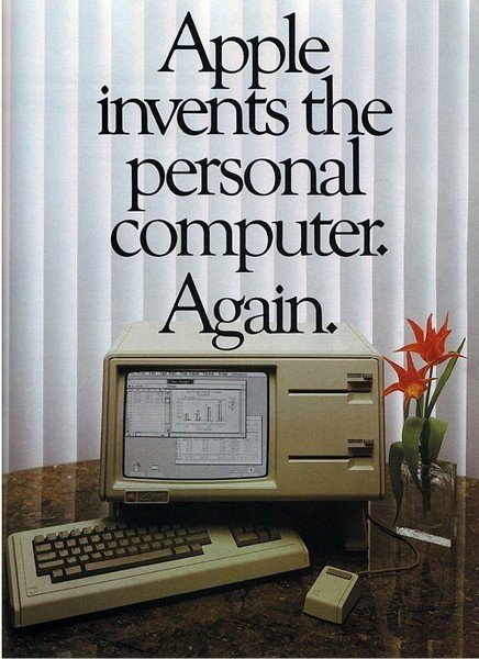 Lisa電腦廣告。蘋(píng)果Lisa電腦的第一個(gè)廣告，1983年發(fā)布。