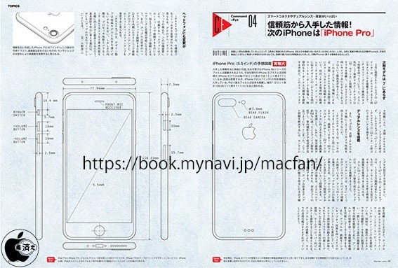 雙攝基本確認(rèn) 疑iPhone 7 Pro設(shè)計(jì)圖曝光 