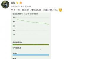 雷軍親測紅米3X續(xù)航：5寸4100mAh一天掉30%