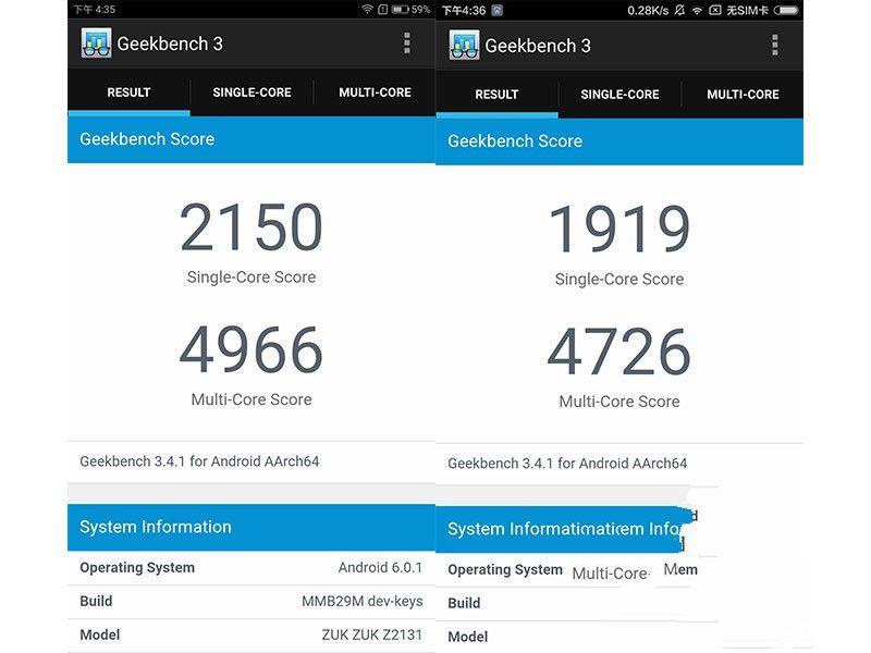 联想ZUK Z2小米5对比评测