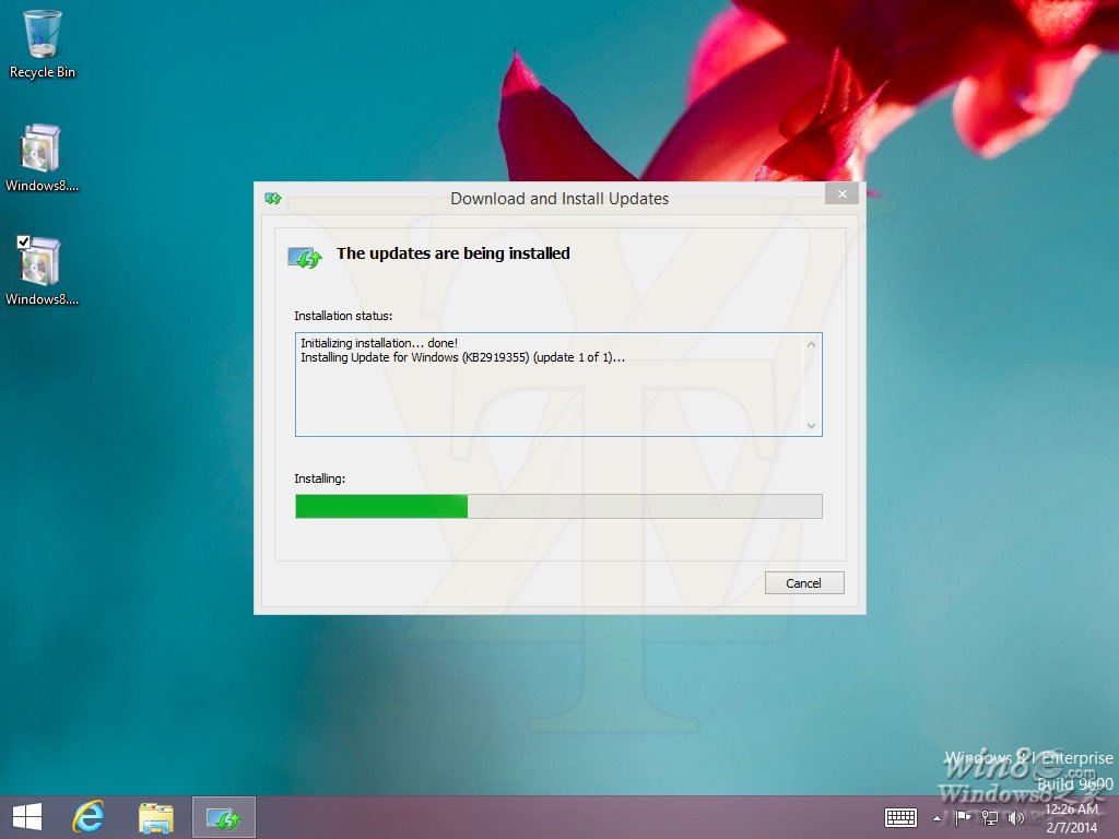 Windows 8.1 2014 Update RTM分支升級補(bǔ)丁