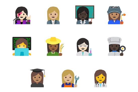 谷歌女性多樣化emoji表情獲統(tǒng)一碼協(xié)會(huì)批準(zhǔn)