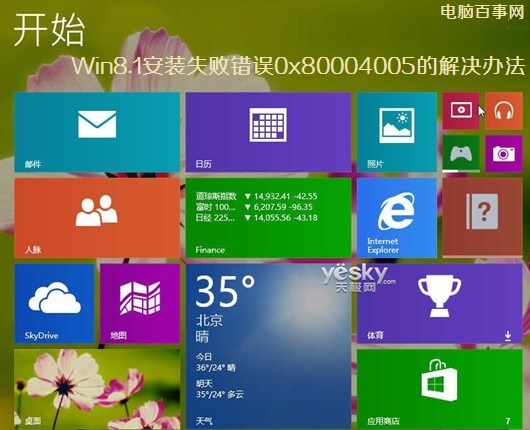 Win8.1安裝失敗錯(cuò)誤0x80004005怎么解決