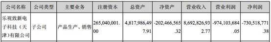 樂視2015年報(bào)截圖