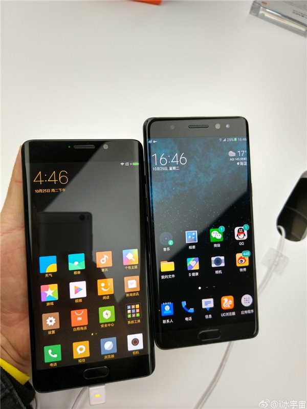 小米Note2對比三星Note7：外觀區(qū)別有點大