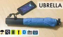 Ubrella智能雨傘：能給當手電/自拍桿/手機充電寶