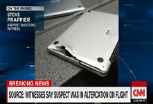 美國機場槍擊案 旅客因MacBook Pro擋住子彈幸免于難