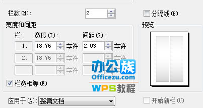WPS文檔分欄設置，讓排版更完美