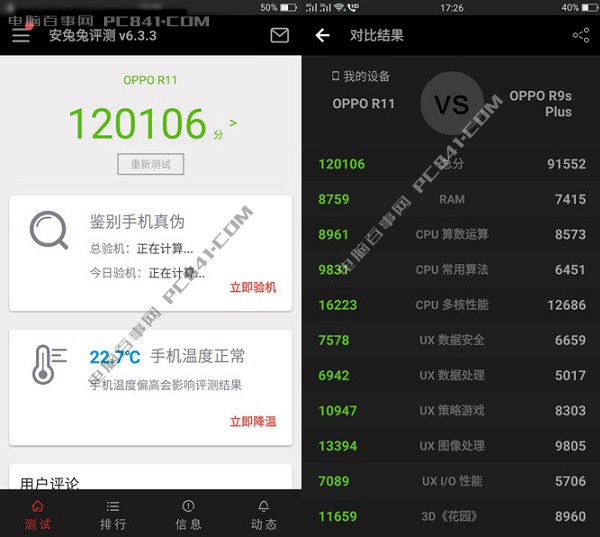 OPPO R11和小米6性能哪個(gè)好？安兔兔跑分對(duì)比