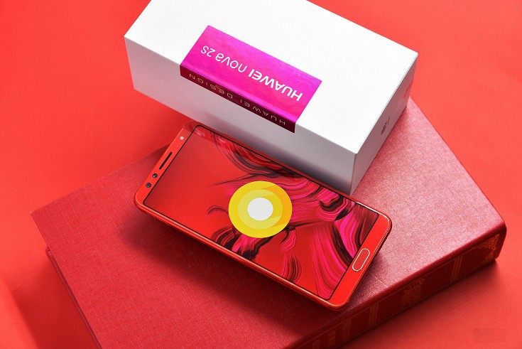 華為nova2s全面屏手機相思紅版圖賞 紅的漂亮！