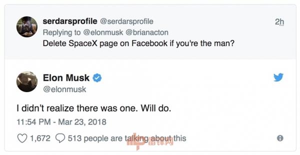是男人你就刪！馬斯克真把SpaceX和特斯拉的FB頁面刪了