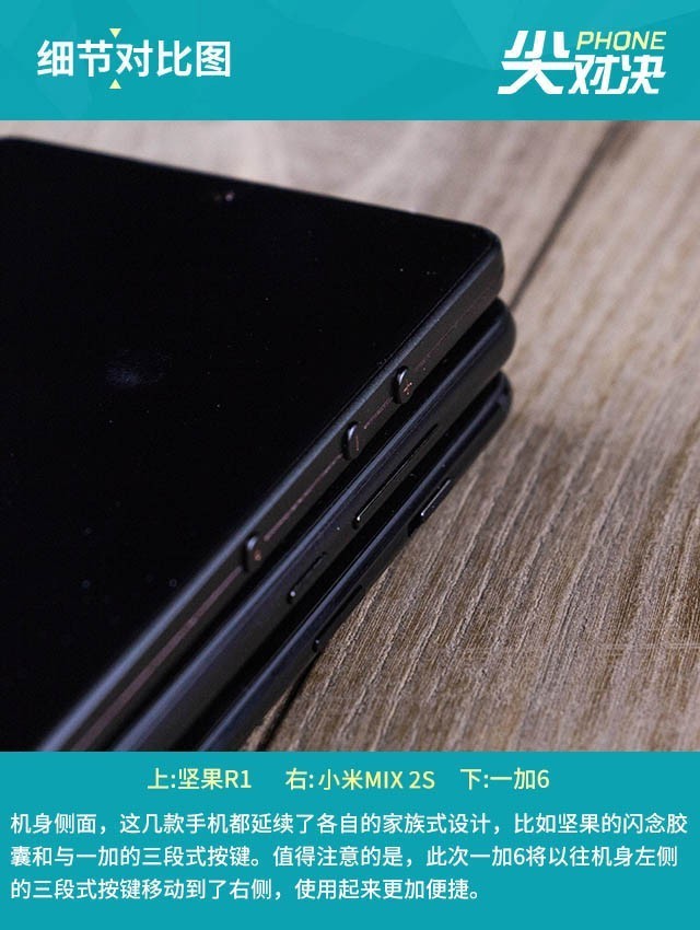 堅果R1、小米MIX2S、一加6對比評測 驍龍845旗艦怎么選？