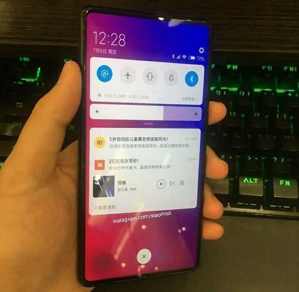 小米MIX3真機(jī)諜照曝光：屏占比超95% 比OV更激進(jìn)？