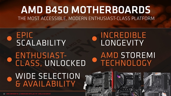 AMD正式發(fā)布B450主板：開放超頻，性價比高
