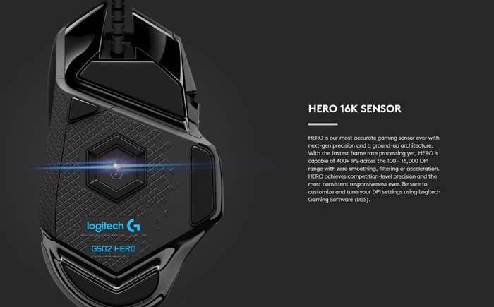 羅技推出新款G502 HERO鼠標(biāo)：傳感器更換、沒有減重
