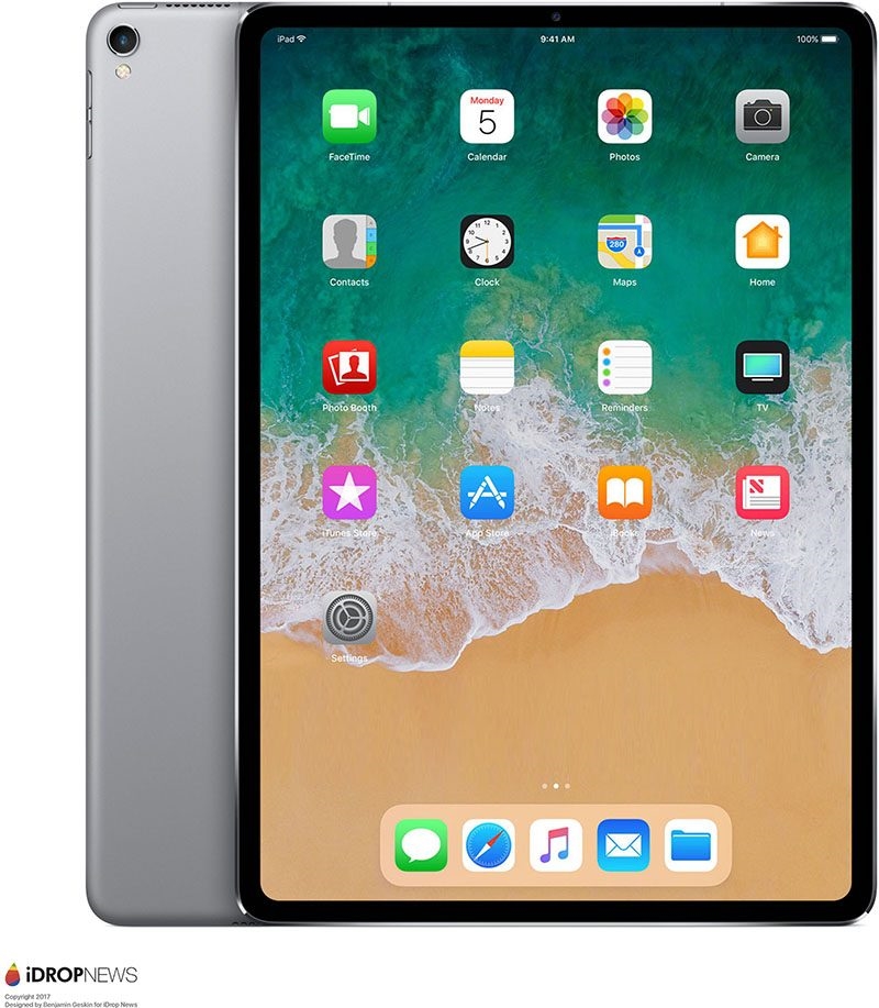 蘋果新一代iPad Pro外形曝光：無劉海全面屏 屏占比提升