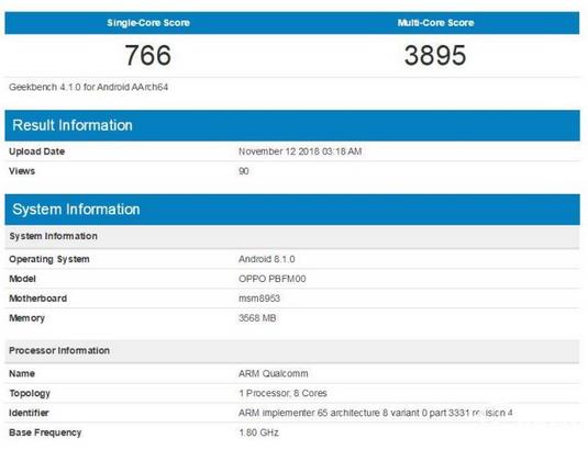 OPPO A7跑分有多少？OPPO A7(驍龍450)跑分性能測試