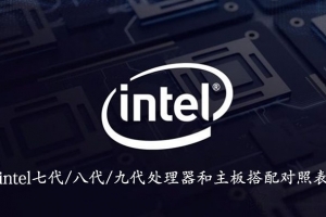主板和CPU怎么搭配？Intel七代/八代/九代CPU和主板搭配對(duì)照表