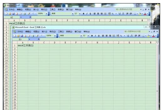 Excel2007中如何將兩個工作表分開窗口顯示？