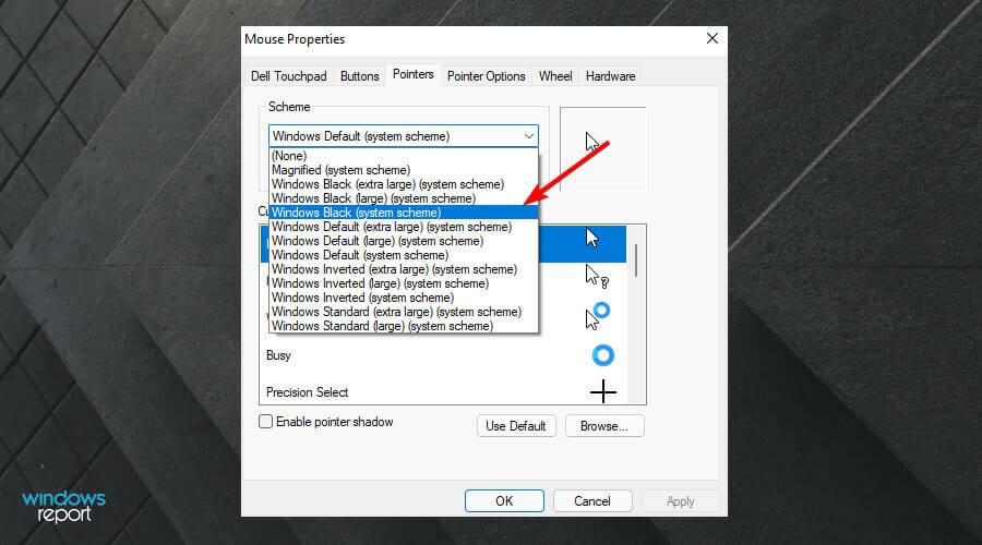 如何在Windows 11中將光標(biāo)更改為暗模式